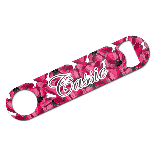 Custom Tulips Bar Bottle Opener w/ Initial