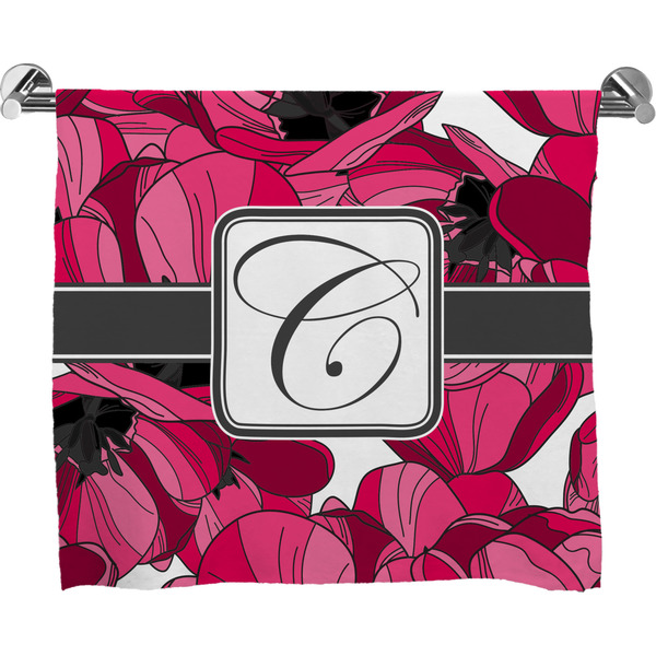 Custom Tulips Bath Towel (Personalized)