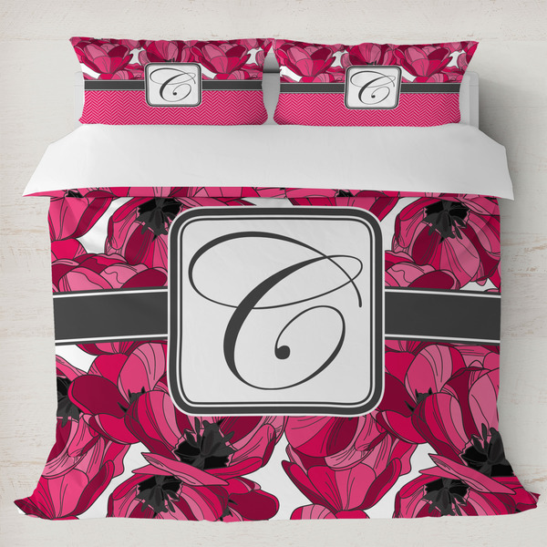 Custom Tulips Duvet Cover Set - King (Personalized)