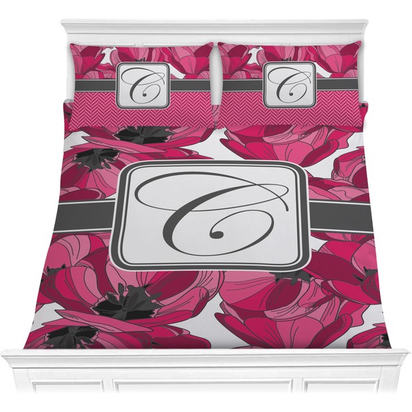 Custom Tulips Comforter Set - Full / Queen (Personalized)