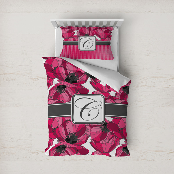 Custom Tulips Duvet Cover Set - Twin (Personalized)