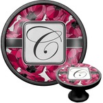 Tulips Cabinet Knob (Black) (Personalized)