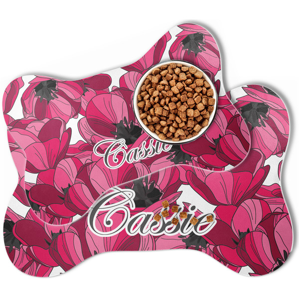 Tulips Bone Shaped Dog Mats - MAIN
