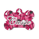 Tulips Bone Shaped Dog ID Tag - Small (Personalized)