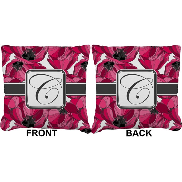 Tulips Burlap Pillow Approval