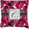 Tulips Faux-Linen Throw Pillow (Personalized)