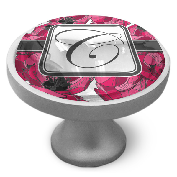 Tulips Cabinet Knob - Nickel - Side