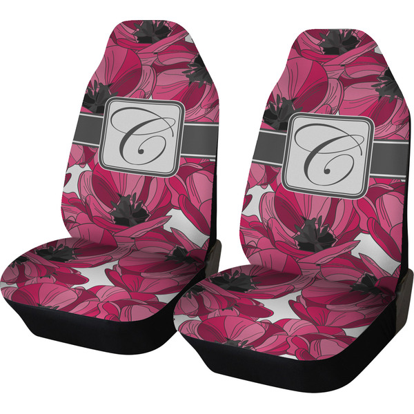 Custom Tulips Car Seat Covers (Set of Two) (Personalized)