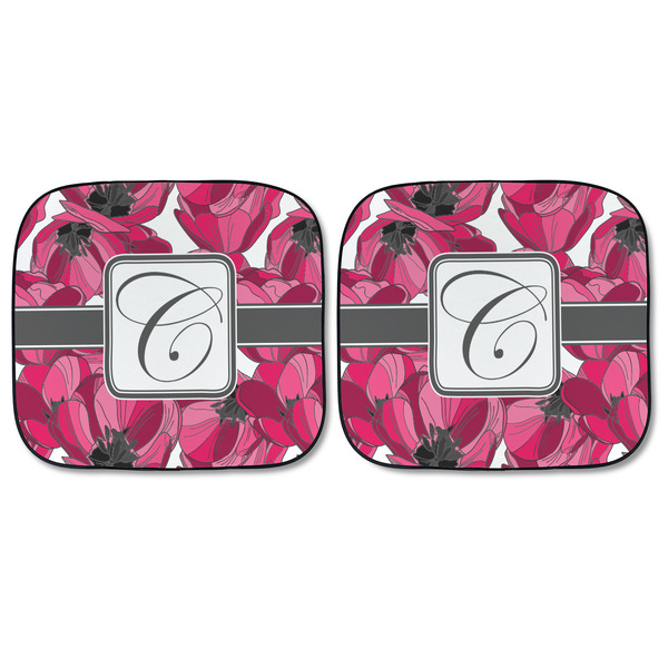 Tulips Car Sun Shades - FRONT