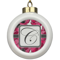 Tulips Ceramic Ball Ornament (Personalized)
