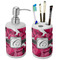 Tulips Ceramic Bathroom Accessories Set (Personalized)