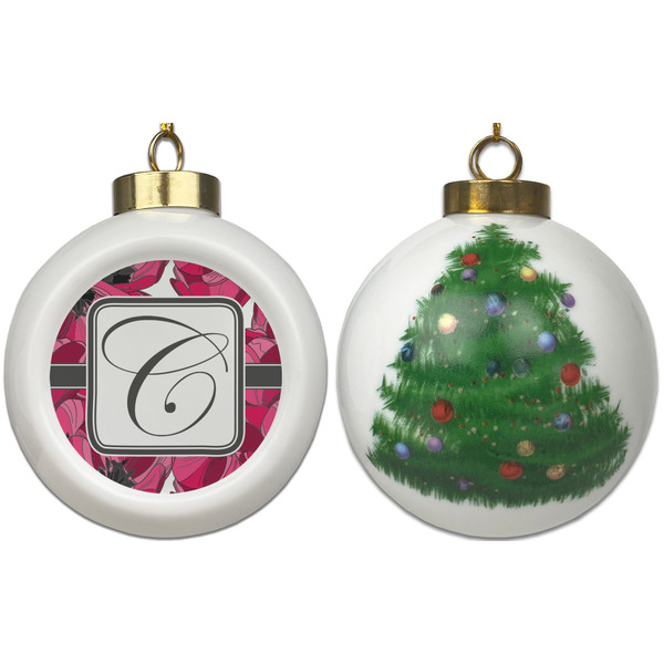 Tulips Ceramic Christmas Ornament - X-Mas Tree (APPROVAL)