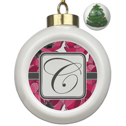 Tulips Ceramic Ball Ornament - Christmas Tree (Personalized)