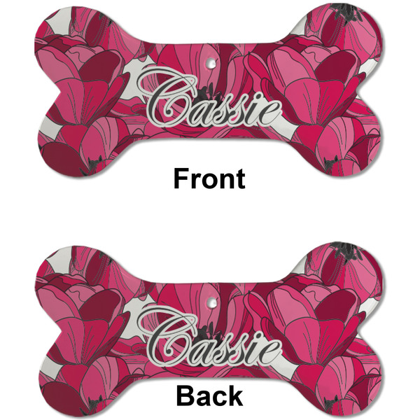 Tulips Ceramic Flat Ornament - Bone Front & Back (APPROVAL)