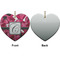 Tulips Ceramic Flat Ornament - Heart Front & Back (APPROVAL)