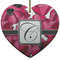 Tulips Ceramic Flat Ornament - Heart (Front)