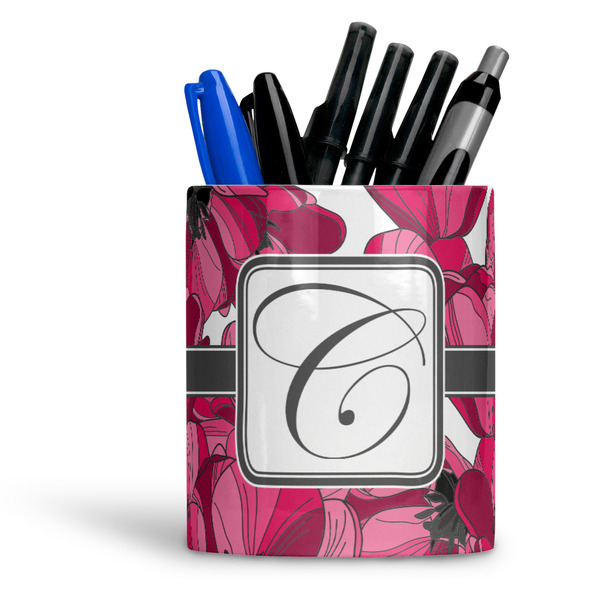 Custom Tulips Ceramic Pen Holder