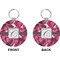 Tulips Circle Keychain (Front + Back)