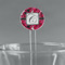 Tulips 5.5" Round Plastic Stir Sticks - Clear (Personalized)