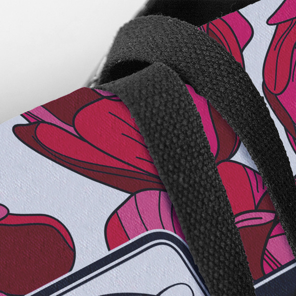 Tulips Closeup of Tote w/Black Handles