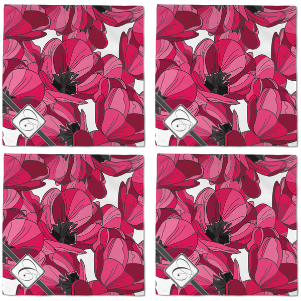 Tulips Cloth Napkins - Personalized Dinner (APPROVAL) Set of 4