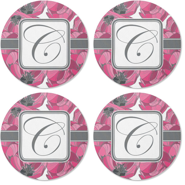 Tulips Coaster Round Rubber Back - Apvl
