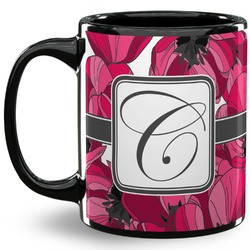 Tulips 11 Oz Coffee Mug - Black (Personalized)