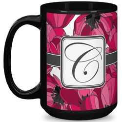 Tulips 15 Oz Coffee Mug - Black (Personalized)