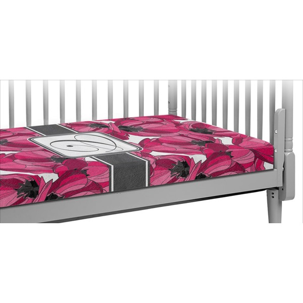 Custom Tulips Crib Fitted Sheet (Personalized)