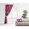 Tulips Curtain With Window and Rod - in Room Matching Pillow