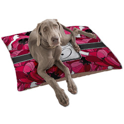 Tulips Dog Bed - Large w/ Initial