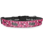 Tulips Deluxe Dog Collar - Small (8.5" to 12.5") (Personalized)