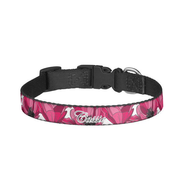 Custom Tulips Dog Collar - Small (Personalized)
