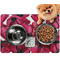 Tulips Dog Food Mat - Small w/ Initial