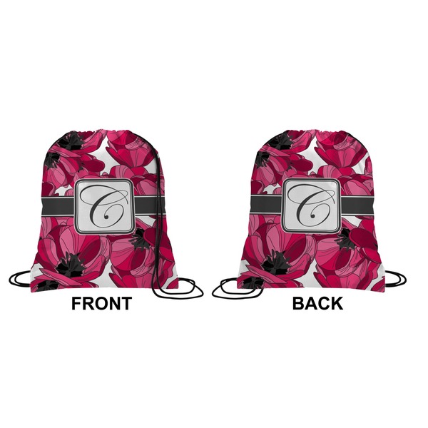 Tulips Drawstring Backpack Front & Back Small