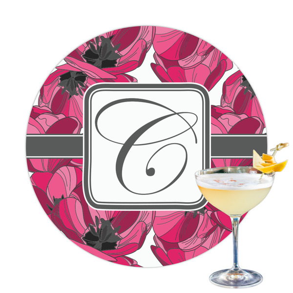 Custom Tulips Printed Drink Topper (Personalized)