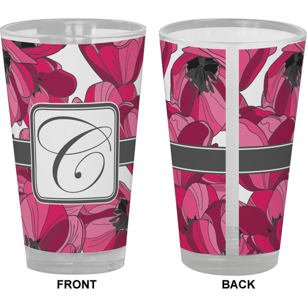 Tulips Pint Glass - Full Color - Front & Back Views