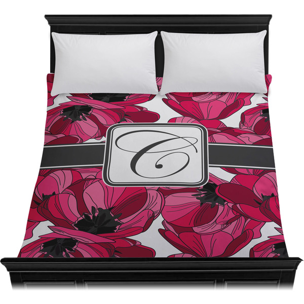 Tulips Duvet Cover - Queen - On Bed - No Prop