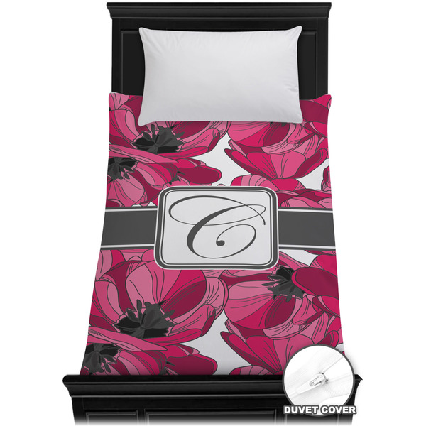 Custom Tulips Duvet Cover - Twin XL (Personalized)