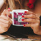 Tulips Espresso Cup - 6oz (Double Shot) LIFESTYLE (Woman hands cropped)