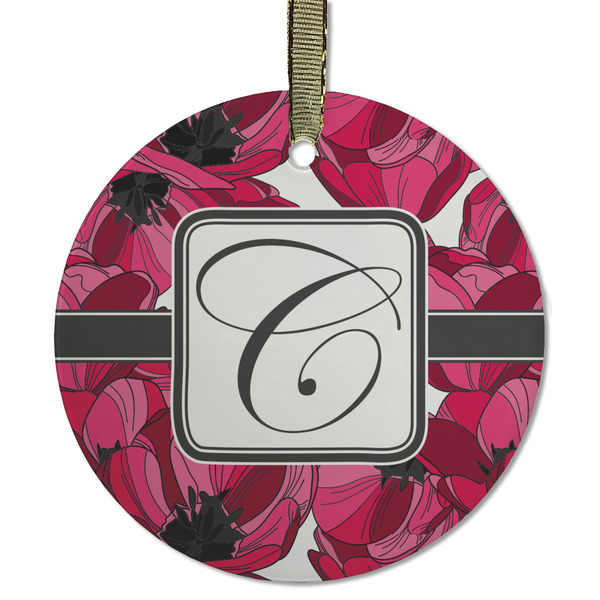 Tulips Frosted Glass Ornament - Round