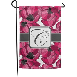 Tulips Small Garden Flag - Double Sided w/ Initial