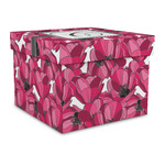 Tulips Gift Box with Lid - Canvas Wrapped - Large (Personalized)