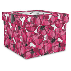 Tulips Gift Box with Lid - Canvas Wrapped - X-Large (Personalized)