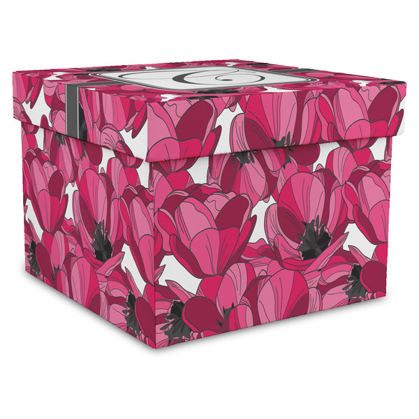 Custom Tulips Gift Box with Lid - Canvas Wrapped - XX-Large (Personalized)