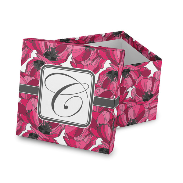 Custom Tulips Gift Box with Lid - Canvas Wrapped (Personalized)