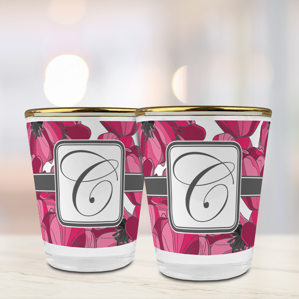 Tulips Glass Shot Glass - with gold rim - LIFESTYLE