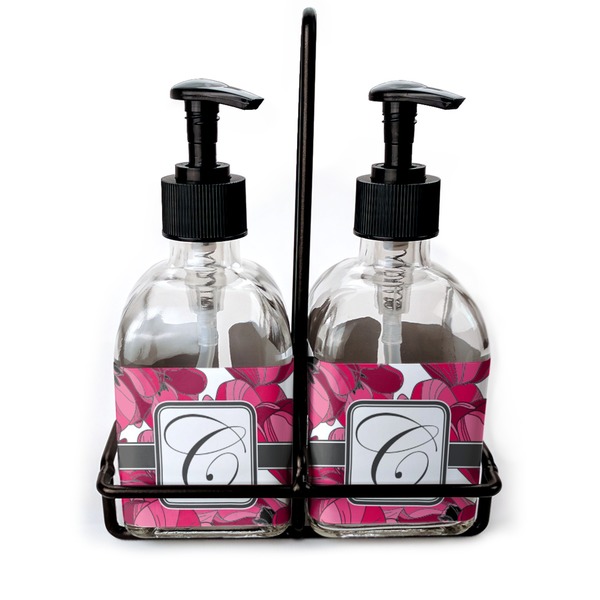 Custom Tulips Glass Soap & Lotion Bottles (Personalized)