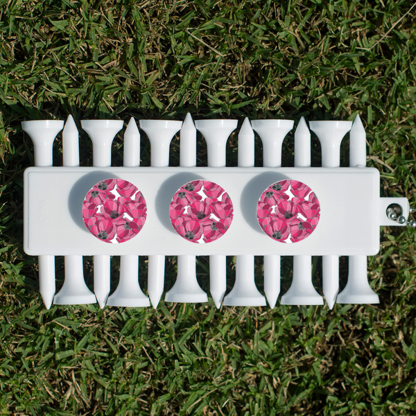 Tulips Golf Tees & Ball Markers Set - Back