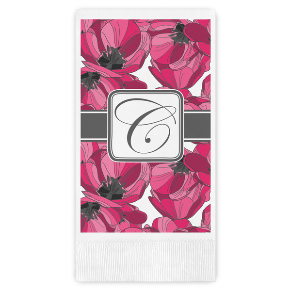 Custom Tulips Guest Napkins - Full Color - Embossed Edge (Personalized)